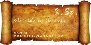 Kürtösi Szilvia névjegykártya