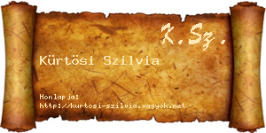 Kürtösi Szilvia névjegykártya