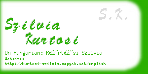 szilvia kurtosi business card